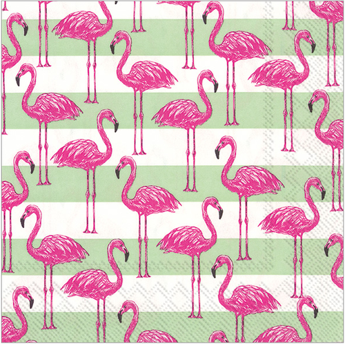 Roseanne Beck Pink Flamingos  - pack of 2 cocktail