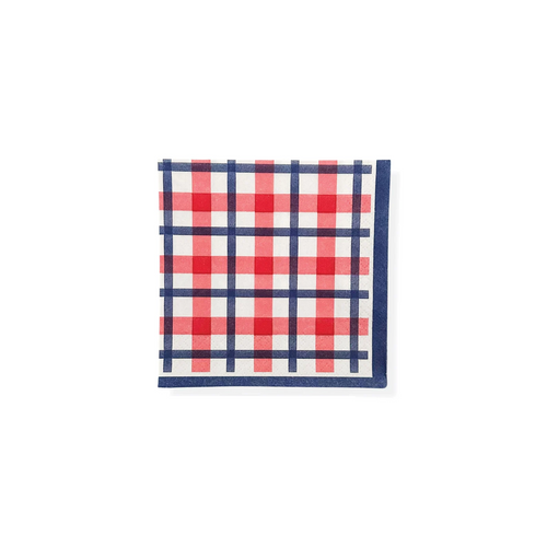 Red/White/Blue Plaid  - pack of 2 cocktail