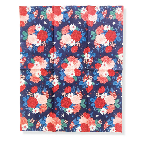 Clementine Patriotic Flowers  - pack of 2 Guest/Dinner napkins