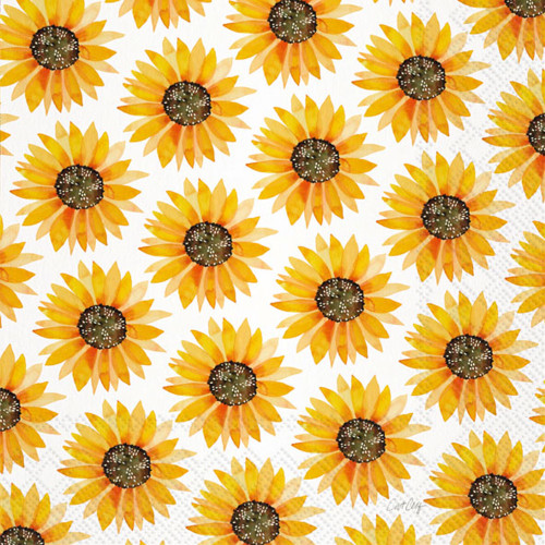 Sunflower Pattern   - pack of 2 cocktail napkins
