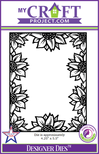Sunflower border frame die
