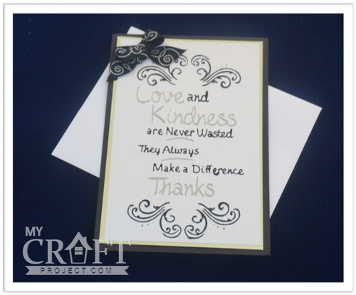 Love & Kindness (Thank You) embossing folder