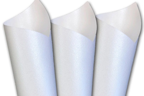 8.5" x 11"  Metallic Shimmer Silvery White #78lb text paper