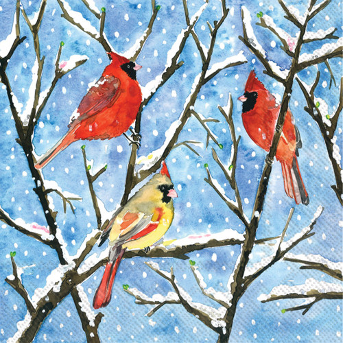 Winter Birds - pack of 2 cocktail napkins
