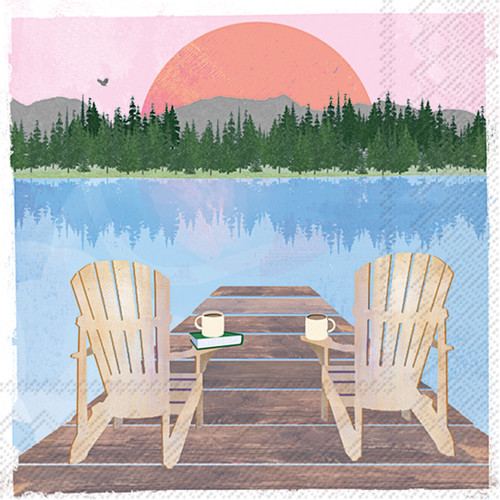 Sunday Lake Chairs - pack of 2 cocktail napkins