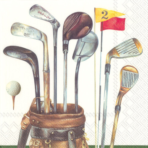 Golf Clubs - pack of 2 cocktail napkins