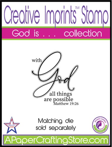 "with God all things are possible Matthew 19:26" rubber stamp