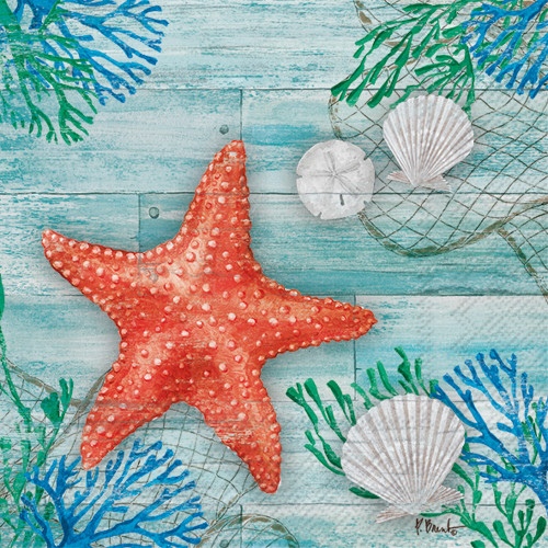 Clearwater Crab & Starfish - pack of 2 cocktail napkins