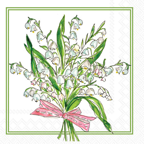 Lilies of the Valley - pack of 2 cocktail napkins
