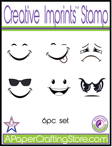 Silly Faces Creative Imprints 6-pc Rubber Stamp set