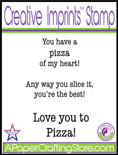 Pizza Sentiments Creative Imprint™ Rubber Stamp set
