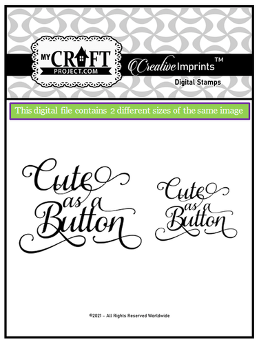 Cute as a Button Digital Imprints stamp set