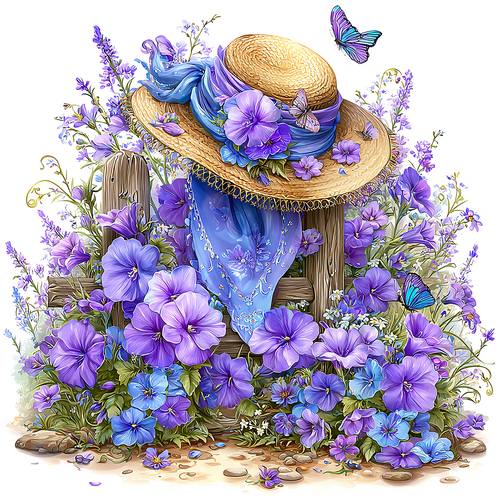 Sun Bonnet - Periwinkle Peel & Place - AVAILABLE ONLINE ONLY