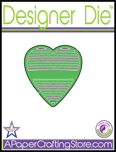 Striped Heart Designer Die