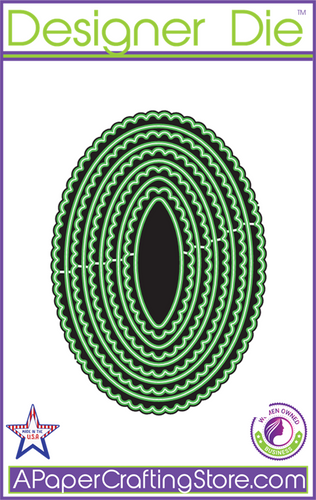 Oval Medium Loop w/ Straight Edge 10pc Designer Die