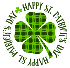 St Patrick's Day 4-Leaf Clover Seals Peel & Place - ONLINE ONLY