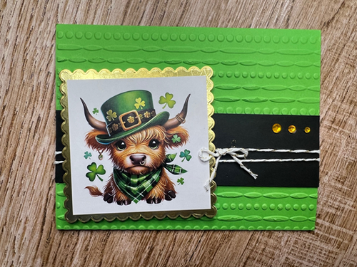 St Patrick's Day Highland Cows 12 pieces Peel & Place - ONLINE ONLY