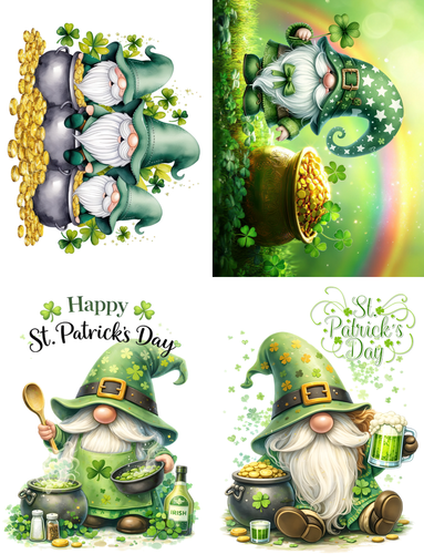 St Patrick's Day Gnomes Peel & Place - ONLINE ONLY