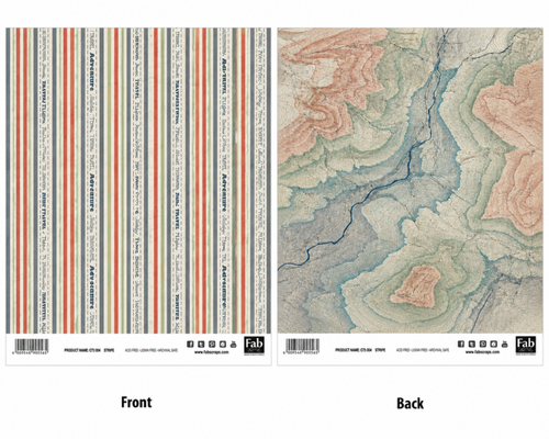 Stripe-Double-Sided Scrapbook Paper (12x12)
