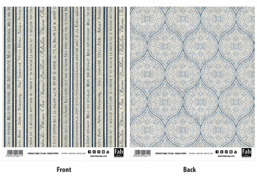French Stripe-Double-Sided Scrapbook Paper (12x12)