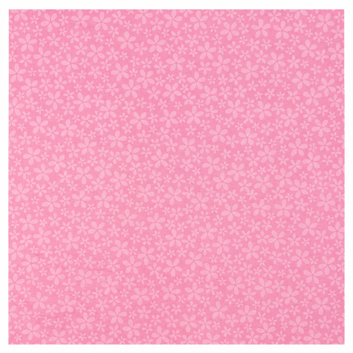 Light Pink Flower-Single-Side Scrapbook Paper (12x12)
