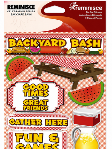 Backyard Bash-Die Cut Stickers (9pcs)