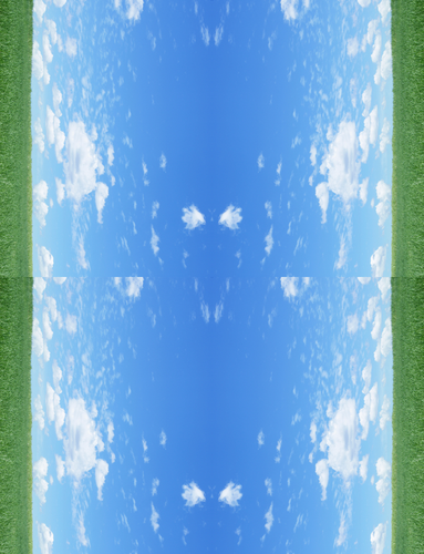 Grass and Blue Sky with Clouds Peel & Place