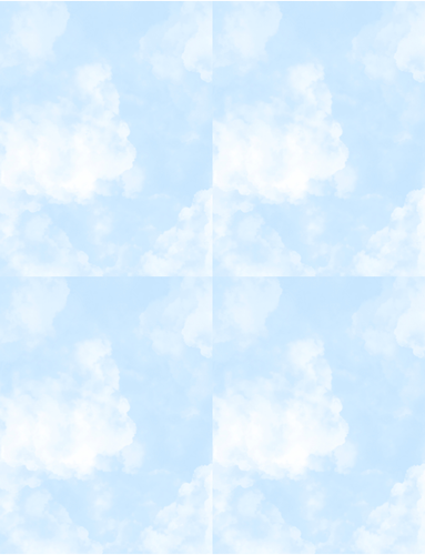 Light Blue Sky with Clouds Peel & Place