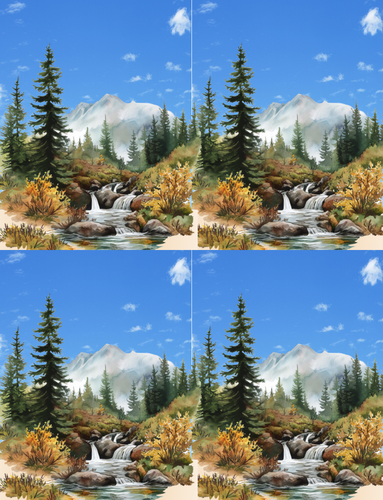 River Waterfall with Blue Sky Peel & Place