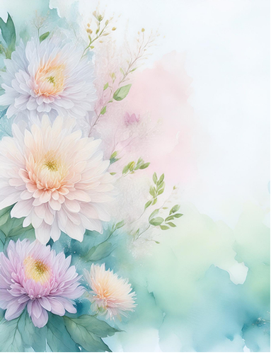 Chrysanthemum Floral Background Peel & Place