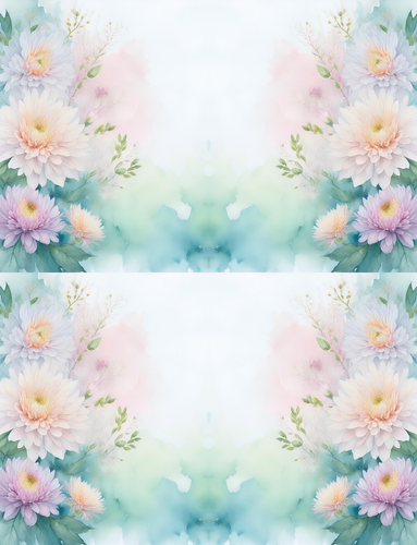Chrysanthemum Floral Background Peel & Place