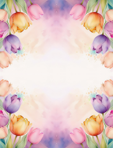 Tulips Floral Background Peel & Place