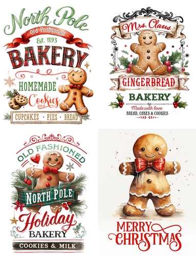 Christmas Gingerbread Peel & Place