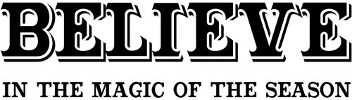 BELIEVE in the magic of the season rubber stamp