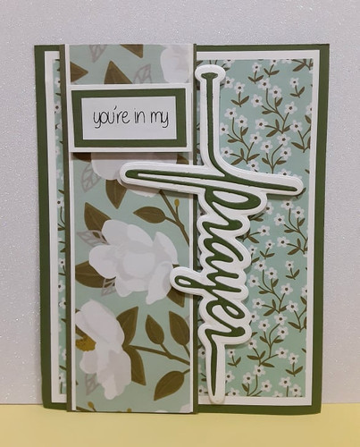 Prayer Word Cross Sentiments Collection rubber 4 pc stamp set