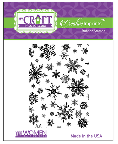 Snowflake Background Creative Imprints rubber stamp