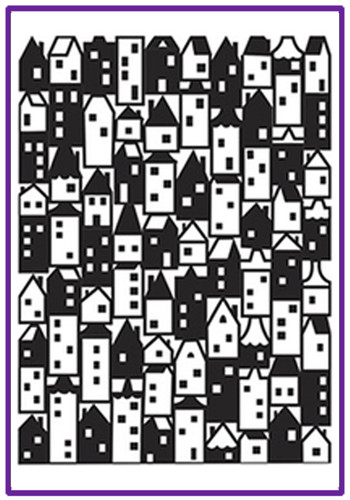 Block of Houses embossing folder