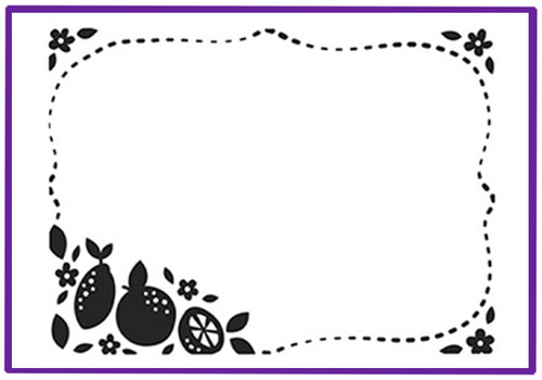 Fruit Border embossing folder
