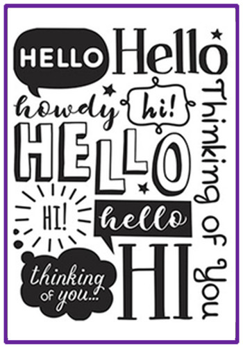 Hello Fonts embossing folder
