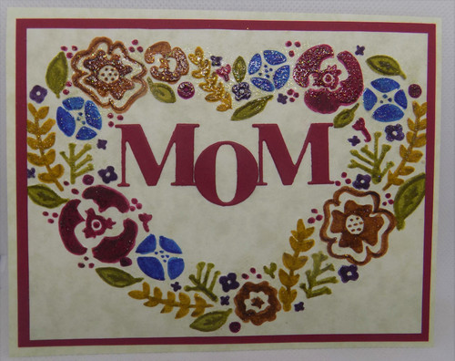 Open Floral Heart embossing folder