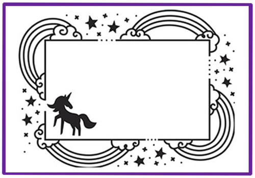 Unicorn Rainbow embossing folder