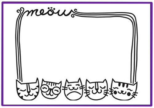 Cat Border embossing folder