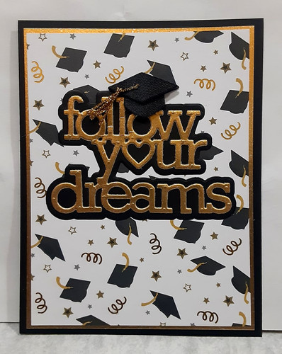 Heart Sentiments Collection "follow your dreams" 2-pc (word & shadow) LARGE set
