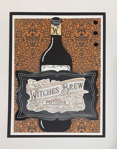 Halloween Witches Brew Potion Creative Imprints rubber stamp