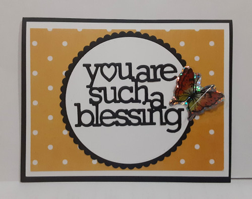 Heart Sentiments Collection "you are such a blessing"  2-pc (word & shadow) set