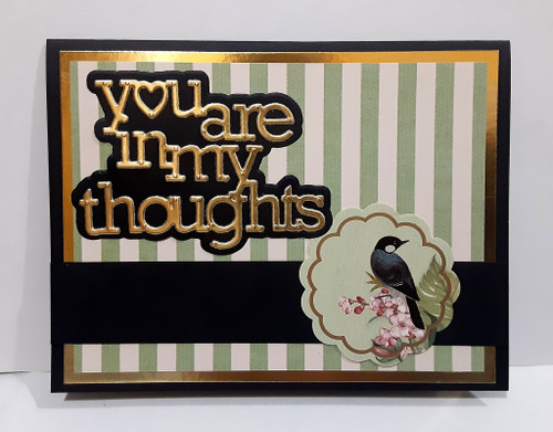 Heart Sentiments Collection "you are in my thoughts" 2-pc (word & shadow) set