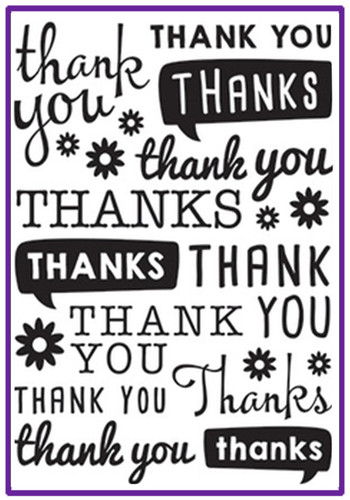 Thanks Scattered embossing folder
