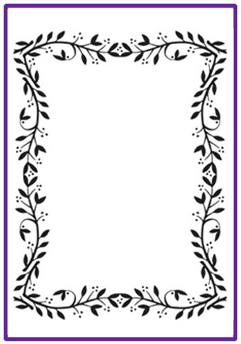 Leaves Border embossing folder