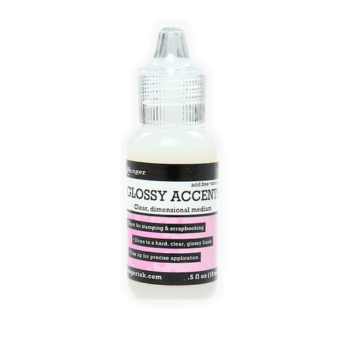 Ranger Ink - Inkssentials - Glossy Accents - Clear Dimensional Embellishment - .5 ounces