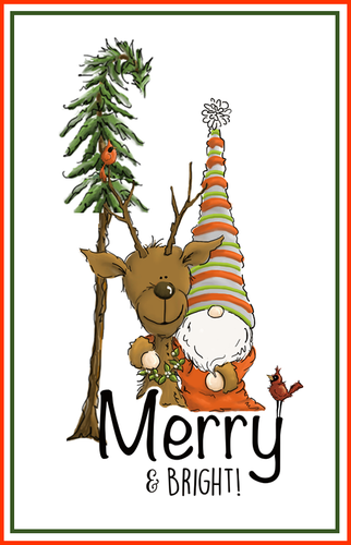 Merry & Bright Creative Imprints rubber stamp